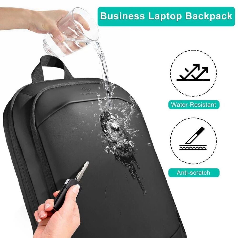 Business Backpack for Men 17 Inch,Slim & Expandable Waterproof Travel Laptop ... - Picture 4 of 15